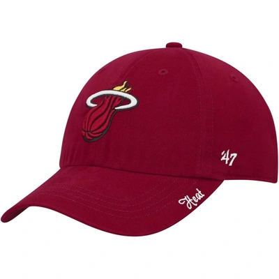 47 ' Red Miami Heat Miata Clean Up Adjustable Hat
