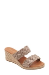 Andre Assous Nori Wedge Sandal In Espresso