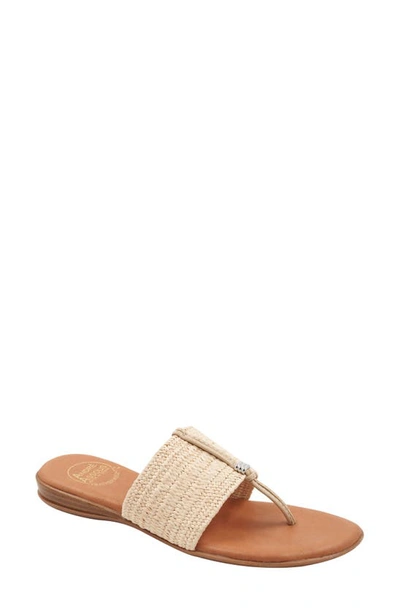 Andre Assous Nice Woven Sandal In Natural