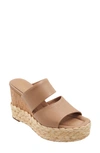 Andre Assous Pilar Platform Wedge Sandal In Tan