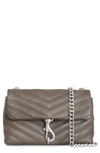 Rebecca Minkoff Edie Date Night Quilted Leather Convertible Crossbody Bag In Deep Taupe