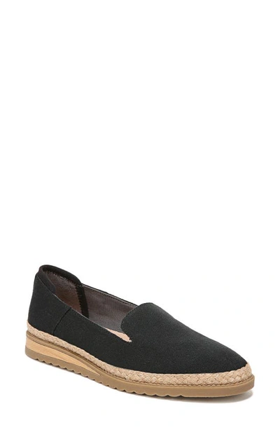 Dr. Scholl's Jetset Isle Wedge Loafer In Black Canvas