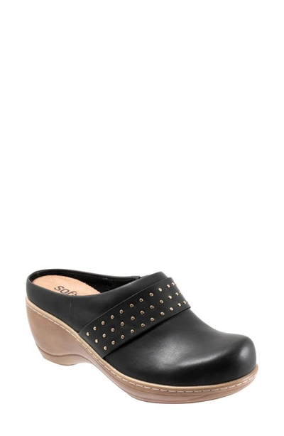 Softwalk Marana Studded Strap Clog In Black