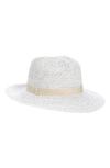 Nordstrom Packable Braided Paper Straw Panama Hat In Grey Light Combo