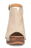 Korks By Kork-ease Arden Open Toe Heeled Sandal In Natural Nubuck