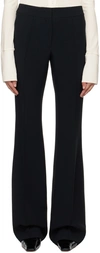 Jil Sander Cropped Flared Cotton Pants In Black