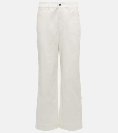 Proenza Schouler White Label High-rise Wide-leg Jeans In Off White