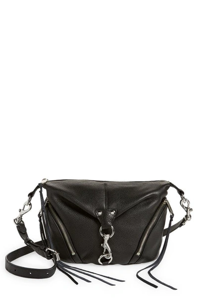 Rebecca Minkoff Small Julian Leather Crossbody In Black