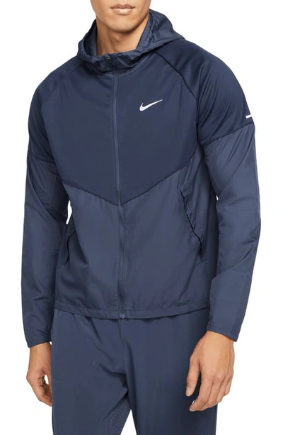 Nike Men's Therma-fit Repel Miler Running Jacket In Blue
