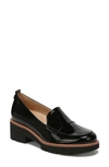 Naturalizer Darry Lug Sole Loafers In French Navy Patent Leather