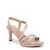 Naturalizer Brenta Dress Sandals Women's Shoes In Rose Pink Crosshatch Faux Leather