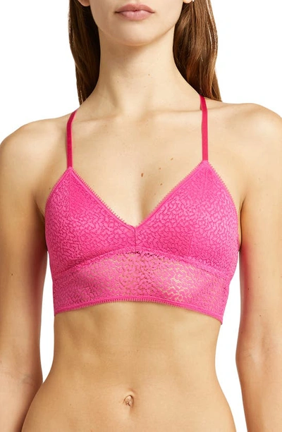 Dkny Modern Lace Longline Bralette Dk4021 In Beet