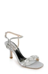 Badgley Mischka Tanika Crystal Ankle Strap Sandal In Silver