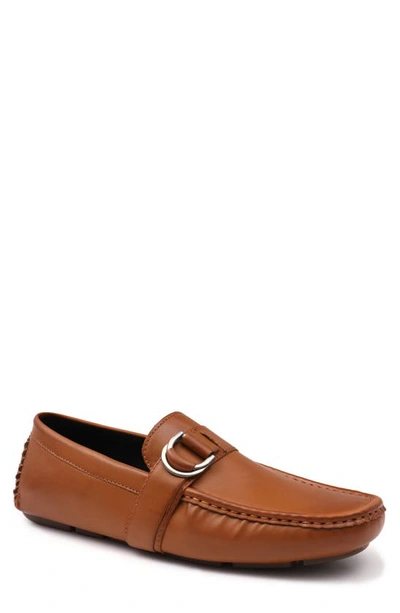 Aston Marc Charter Side Buckle Moccasin In Tan