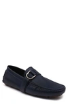Aston Marc Charter Side Buckle Moccasin In Navy