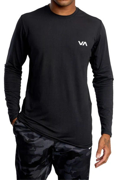 Rvca Sport Vent Long Sleeve T-shirt In Black