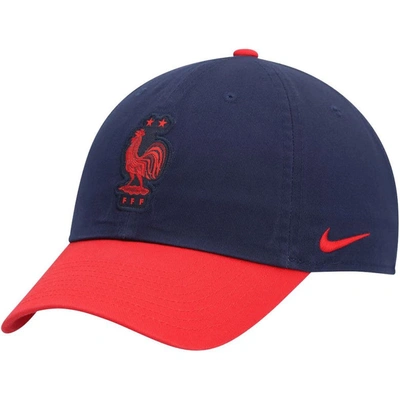 Nike Men's  Navy, Red France National Team Campus Adjustable Hat In Navy,red