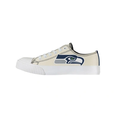 Foco Cream Seattle Seahawks Low Top Canvas Shoes