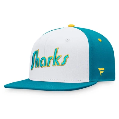 Fanatics Branded  White San Jose Sharks Special Edition 2.0 Snapback Adjustable Hat In White,blue
