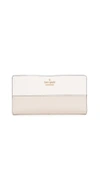 Kate Spade Cameron Street Stacy Snap Wallet In Cement Tusk