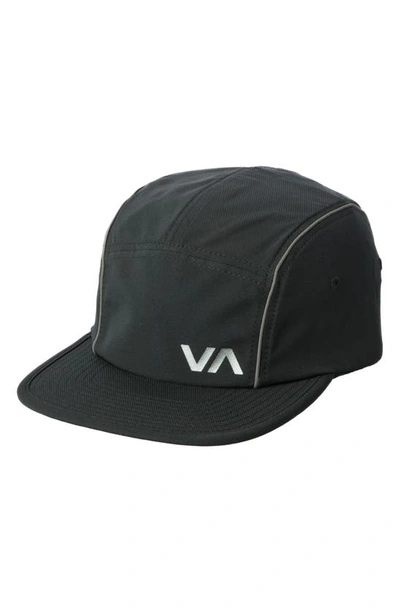 Rvca Yogger Strapback Baseball Cap In Black