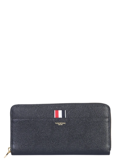 Thom Browne Long Zippered Wallet In Black