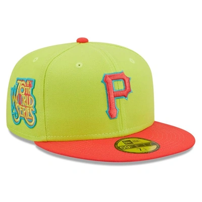 New Era Men's  Green, Red Pittsburgh Pirates 1979 World Series Cyber Highlighter 59fifty Fitted Hat In Green,red