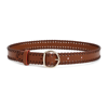 Chloé Mony Whipstitched Leather Belt In Brun