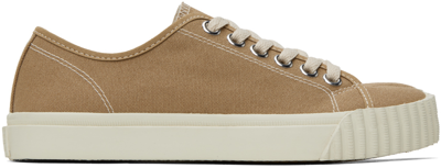 Maison Margiela Gray Tabi Sneakers In Beige