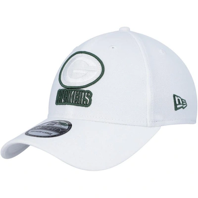 New Era White Green Bay Packers Team White Out 39thirty Flex Hat