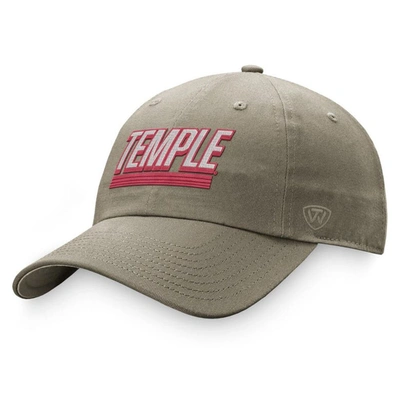 Top Of The World Khaki Temple Owls Slice Adjustable Hat