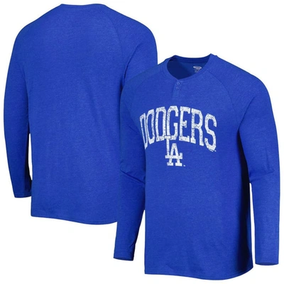 Concepts Sport Royal Los Angeles Dodgers Inertia Raglan Long Sleeve Henley T-shirt