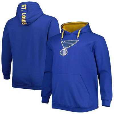 Profile Men's Royal St. Louis Blues Big And Tall Fleece Pullover Hoodie