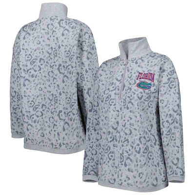 Gameday Couture Heather Gray Florida Gators Leopard Quarter-zip Sweatshirt