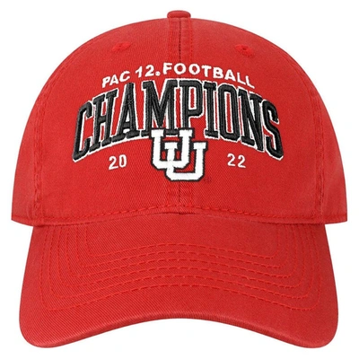 Legacy Athletic Scarlet Utah Utes 2022 Pac-12 Champions  Bold Arch Eza Relaxed Twill Adjustable Hat