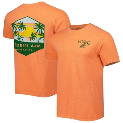 Image One Orange Florida A&m Rattlers Landscape Shield T-shirt