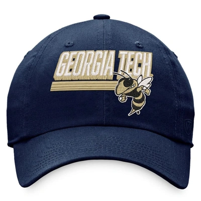 Top Of The World Navy Georgia Tech Yellow Jackets Slice Adjustable Hat