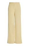 Proenza Schouler Viscose Suiting Straight-leg Pants In Off-white
