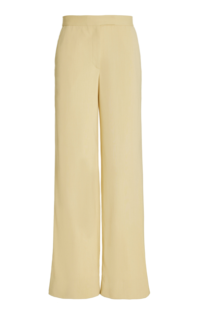 Proenza Schouler Viscose Suiting Straight-leg Pants In Parchment