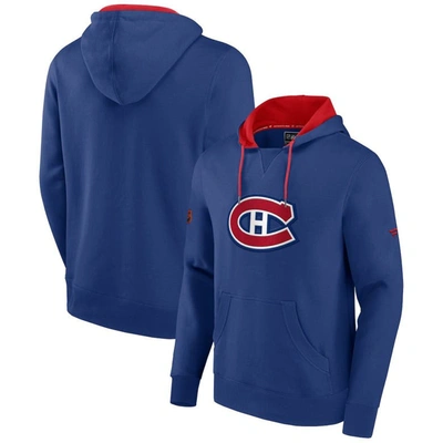 Fanatics Branded Blue Montreal Canadiens Special Edition 2.0 Team Logo Pullover Hoodie In Blue,red