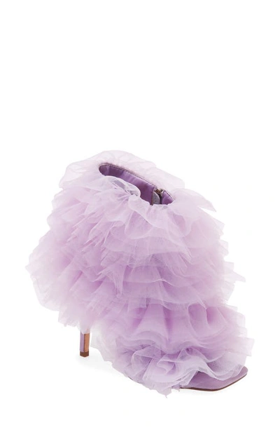 Azalea Wang Tutu Open Toe Bootie In Purple