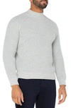 Liverpool Los Angeles Shaker Stitch Mock Neck Sweater In Light Gray Multi