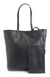 Royce New York Personalized Tall Tote & Wristlet In Black- Deboss