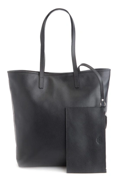 Royce New York Personalized Tall Tote & Wristlet In Black- Deboss