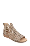 Journee Collection Delilah Wedge Sandal In Taupe