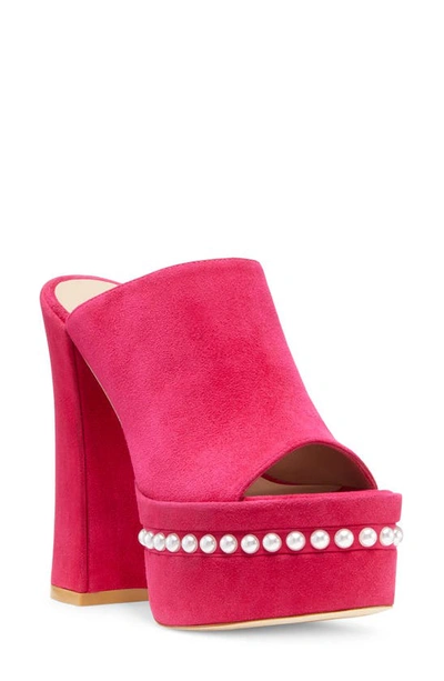 Stuart Weitzman Skyhigh Platform Sandal In Azalea