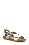 Bos. & Co. Lavis Asymmetric Slingback Sandal In Platino Laminato