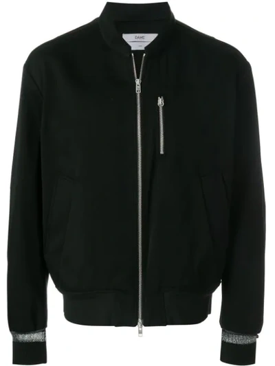 Oamc Zip-pocket Bomber Jacket In Black