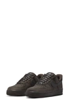 Nike Air Force 1 Premium Leather Sneakers In Brown