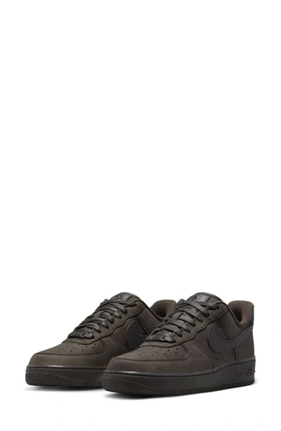 Nike Air Force 1 Premium Leather Sneakers In Brown